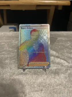 Pokemon TCG Boss's Orders Full Art Rainbow Holo Trainer Rebel Clash #200/192 - Image 1