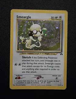 Carta Pokemon Smeargle Holo 11/75 Neo Discovery Eng - Vintage - PL - Image 1