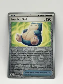Snorlax Doll 175/182 S&V Paradox Rift Reverse Holo Trainer Item Pokemon 2023 - Image 1
