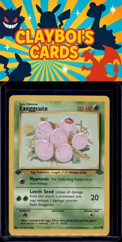 Exeggcute Jungle Pokemon 52/64 First Edition Common Near Mint or Better - Image 1