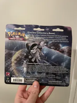 Pokemon TCG Sun & Moon Crimson Invasion 3-Pack Booster Blister Lucario Sealed - Image 2