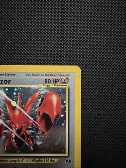 Carta Pokemon Scizor holo 10/75 Neo Discovery Eng - Vintage - GD/Exc - Image 3