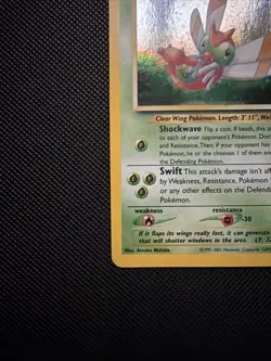 Carta Pokemon Yanma Holo 17/75 Neo Discovery Eng - Vintage - GD/Exc - Image 5