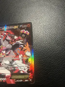 Pokemon TCG Team Magma's Groudon EX 15/34 Double Crisis Holo Rare Damaged - Image 3