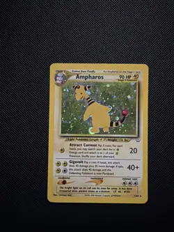 Carta Pokemon Ampharos Holo 1/64 Neo Revelation Eng - Vintage - LP - Image 1