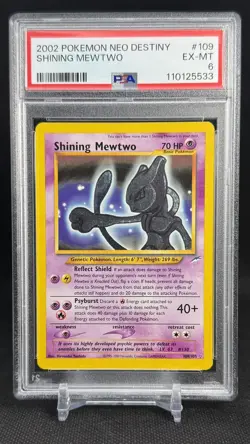 2002 POKEMON NEO DESTINY #109 SHINING MEWTWO PSA 6 - Image 1