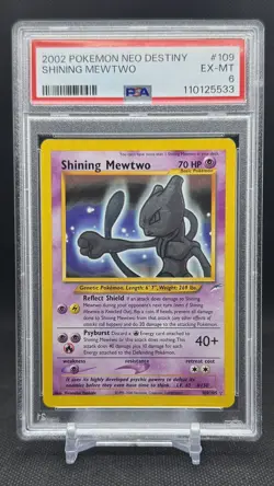 2002 POKEMON NEO DESTINY #109 SHINING MEWTWO PSA 6 - Image 2