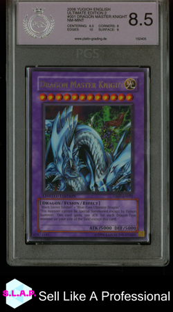 DRAGON MASTER KNIGHT 2006 YUGIOH ENGLISH ULTIMATE EDITION 2 001 PGS 8.5 - Image 1