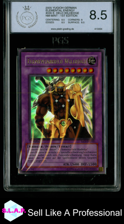 ELEMENTARHELD WILDEDGE YUGIOH EEN-DE035 2005 ELEMENTAL ENERGY 1ST UR DE PGS 8,5 - Image 1