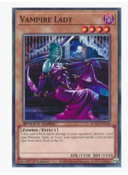 x3 Vampire Lady SGX3-ENC04 Common YuGiOh - Image 1