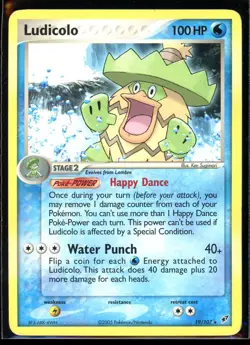 2005 EX - Deoxys Ludicolo Non Holo Rare Pokemon Card #19 - Image 1
