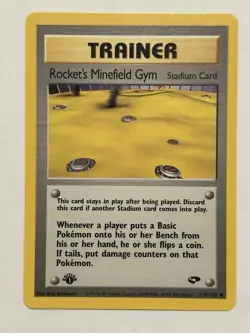 Rocket's Minefield Gym 119/132 Gym Challenge 1st Edition Pokemon TCG Card - Image 1