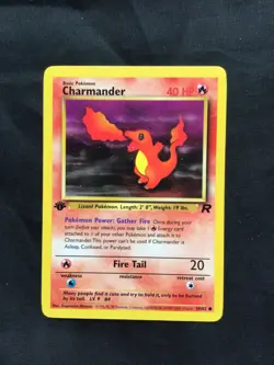 Pokemon Cards: Team Rocket 1st Edition Common: Charmander 50/82 - Image 1