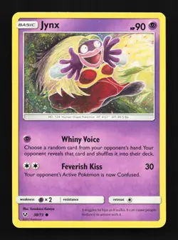 Jynx 38/73 LP Shining Legends English Pokemon Card TCG - Image 1