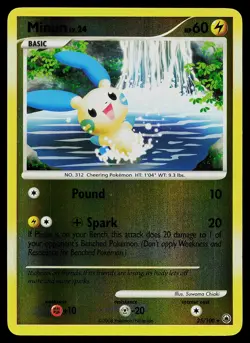 Pokemon Card - Minun Majestic Dawn 25/100 Reverse Holo - Image 1