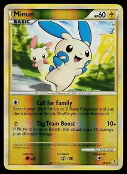 Pokemon Card - Minun Unleashed 34/95 Reverse Holo - Image 1