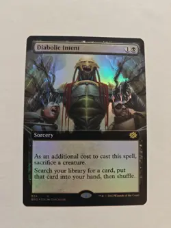 MTG English Diabolic Intent (Extended Art) NM Foil The Brothers' War - Image 1