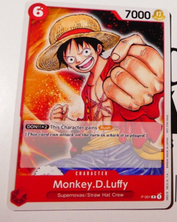One Piece Card Game Carte Promo Monkey.D.Luffy P-001 English NM - Image 1