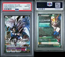 PSA10 OA3-006 Wing Gundam Zero (EW) Gundam Try Age Bandai Card - Image 3