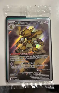 Alakazam Pokemon Center Holo Promo Card 009 Mega Evolutions Pokemon TCG Sealed - Image 1