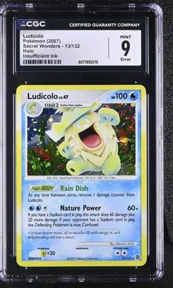 CGC 9 MINT Ludicolo 2007 Secret Wonders 13/132 Holo Holo Bleed Pokemon Card - Image 1