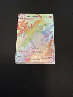 Pokemon TCG Charizard VMAX Rainbow Secret Rare Card 074/073 Champions Path - Image 1