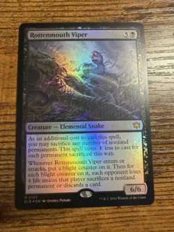 MTG Magic The Gathering Rottenmouth Viper FOIL Mythic Great Card! - Image 1