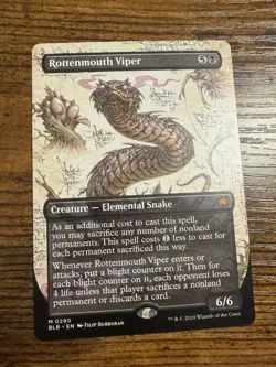MTG Magic The Gathering Rottenmouth Viper Borderless Showcase Mythic Great Card! - Image 1
