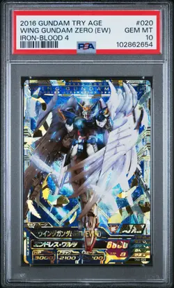 PSA10 TK4-020 Wing Gundam Zero (EW) Gundam Try Age Bandai Card - Image 1