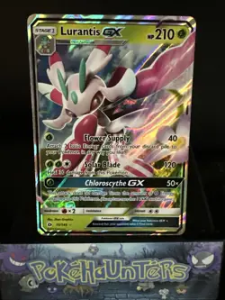Pokemon Card Lurantis GX 15/149 Sun & Moon Base Set Ultra Rare Played - Image 1