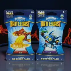 2 Skylanders Game Battlecast 8 Card Booster Packs Eruptor & Pop Fizz Covers New - Image 1