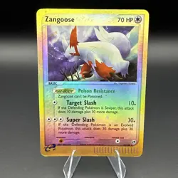 Pokemon EX Sandstorm Rare Holo Zangoose Card 14/100 Played * - Image 1