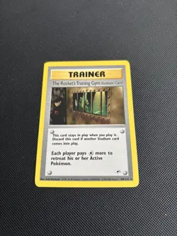 Pokemon Card Gym Heroes The Rocket's Training Gym 104/132 WOTC - Image 2