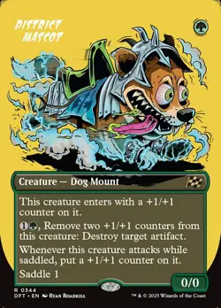 District Mascot Borderless Foil - Aetherdrift MTG-NM - Image 1