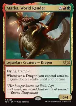 Atarka, World Render NM MTG Tarkir: Dragonstorm TDM TDC Magic - Image 1
