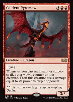 Caldera Pyremaw NM MTG Tarkir: Dragonstorm TDM TDC Magic - Image 1
