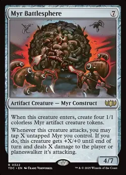 Myr Battlesphere NM MTG Tarkir: Dragonstorm TDM TDC Magic - Image 1