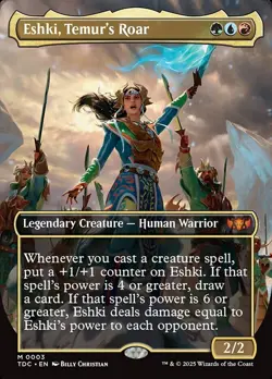 Eshki, Temur's Roar (Borderless) Foil NM MTG Tarkir: Dragonstorm TDM TDC Magic - Image 1