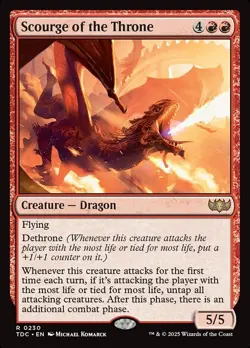 Scourge of the Throne NM MTG Tarkir: Dragonstorm TDM TDC Magic - Image 1