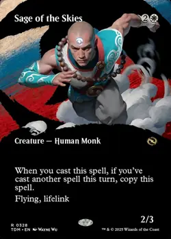 Sage of the Skies (Borderless) NM MTG Tarkir: Dragonstorm TDM TDC Magic - Image 1