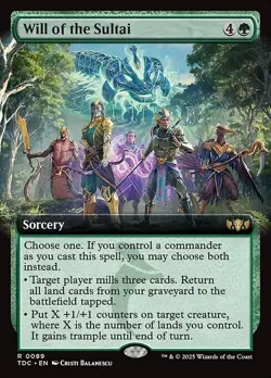 Will of the Sultai (Extended Art) NM MTG Tarkir: Dragonstorm TDM TDC Magic - Image 1