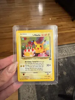 2000 Pokemon Black Star Promo Birthday Pikachu - Holo MINT - Image 2