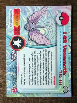 Pokemon Topps Chrome 2000 Venomoth NM - Image 3