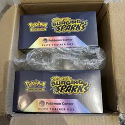 Factory Sealed Pokemon Center Surging Sparks Elite Trainer Box x2 - Image 1