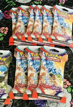 Lot 20 SEALED Pokemon TCG Scarlet and Violet Base Factory Sealed Booster Packs - Image 3