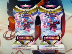Pokemon Sword and Shield TCG Lost Origin Sleeved Booster Pack Lot of 2 - Image 1
