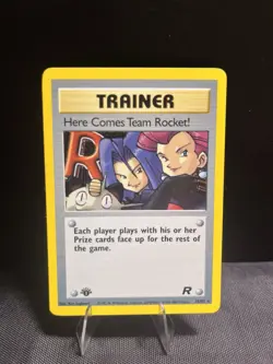 Pokemon TCG Here Comes Team Rocket-1st Edition Holo Rare NM - Image 2