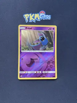 Pokemon TCG Zubat Sun And Moon Base Set 54/149 Reverse Holo LP. - Image 1