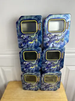 Pokemon Empty 6 X Large Tins L18cm, W14.5cm, H 8cm Ref E - Image 1