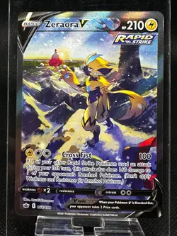 Pokemon TCG Zeraora V 166/198 Alt Art Full Art Ultra Rare Chilling Reign SWSH NM - Image 1